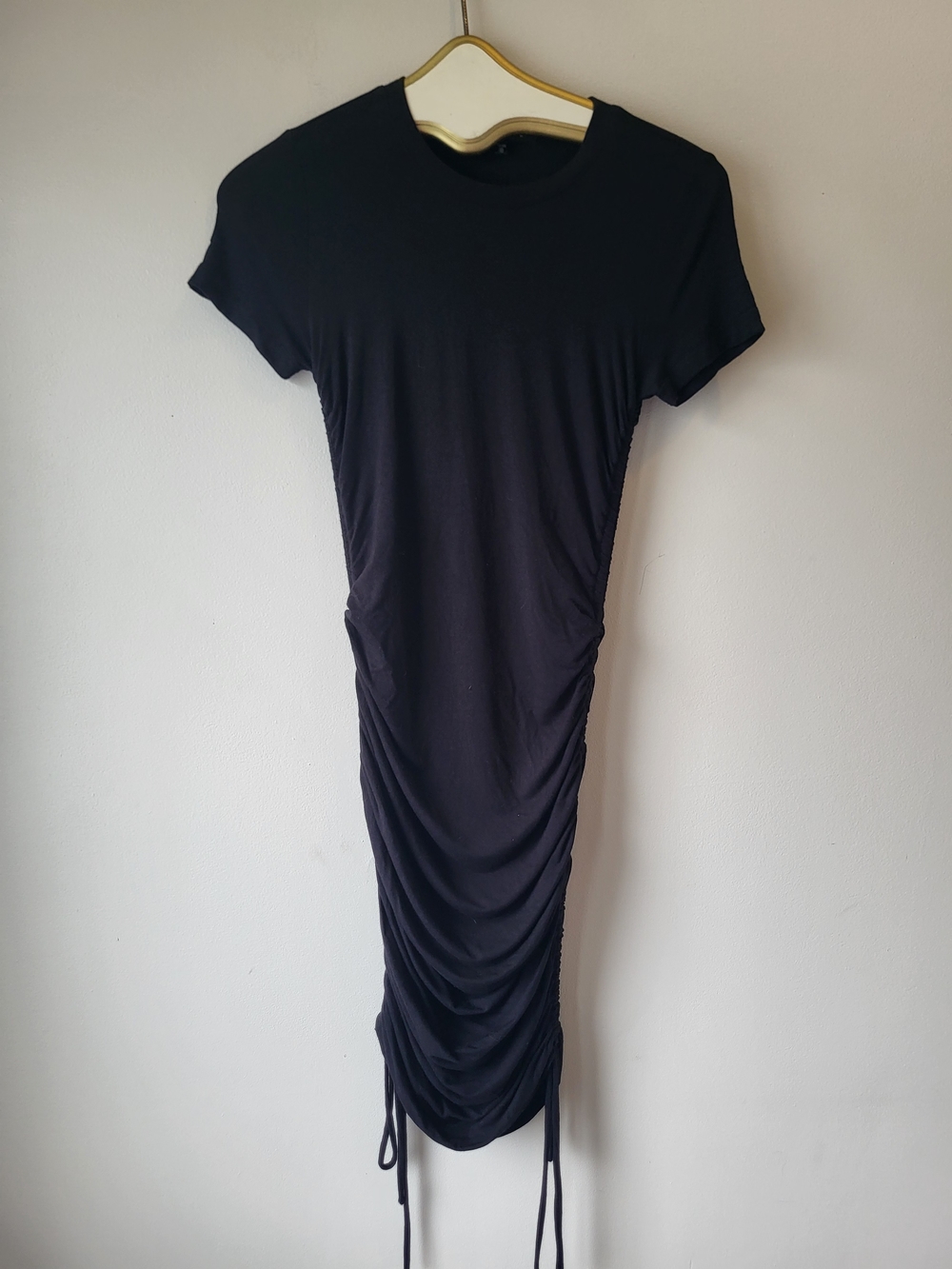 Dynamite Black Ruched Bodycon Night Out Party Mini Dress